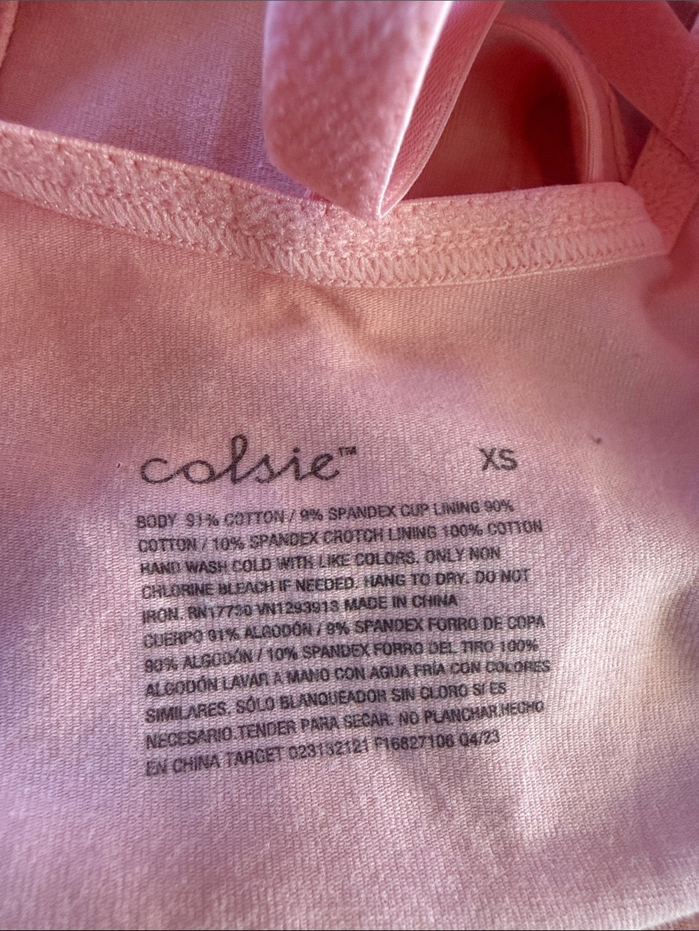 Colsie Pink Ruched Keyhole Bodysuit - Picture 7 of 7